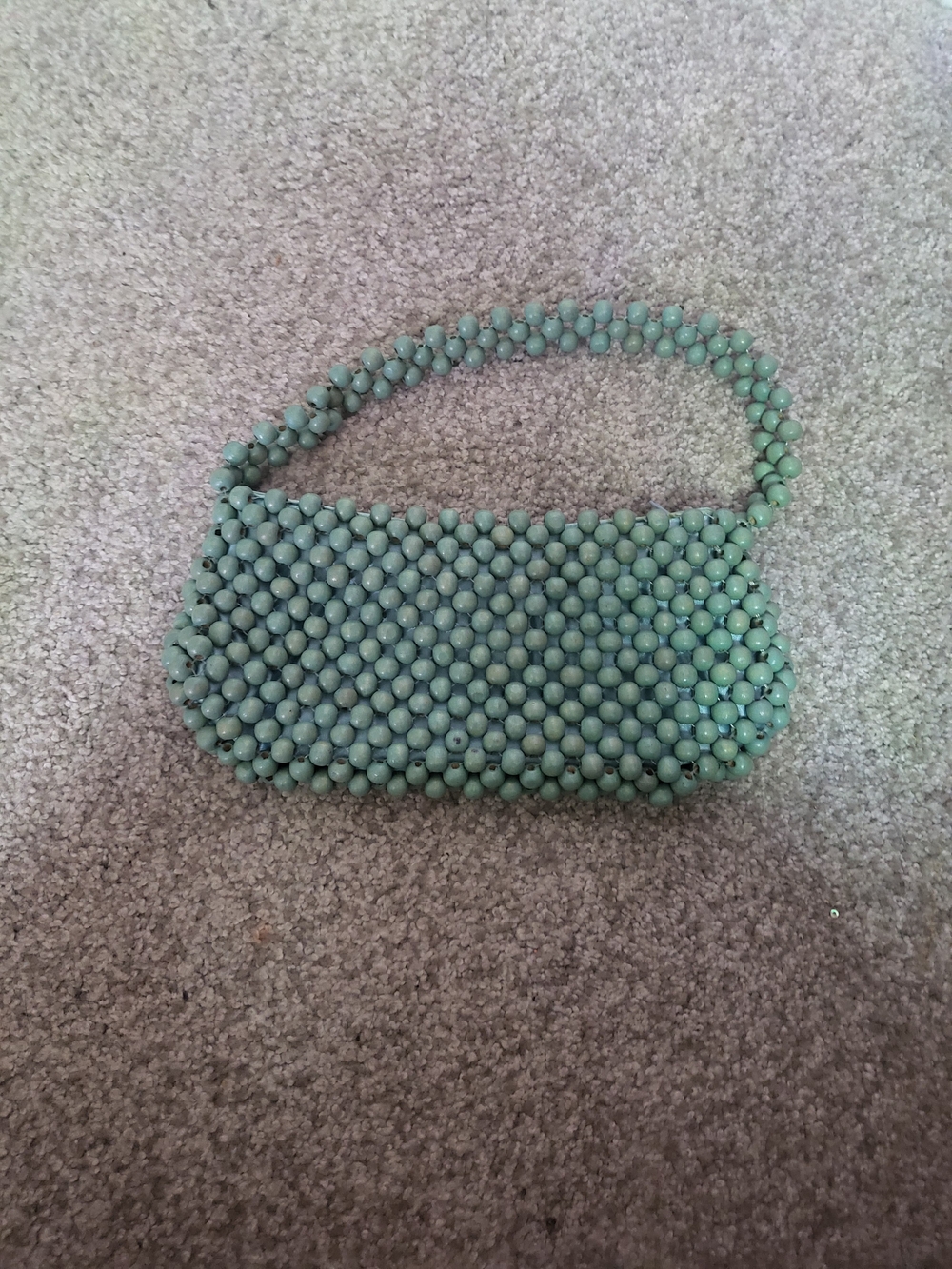 Beaded Mint Green Shoulder Bag